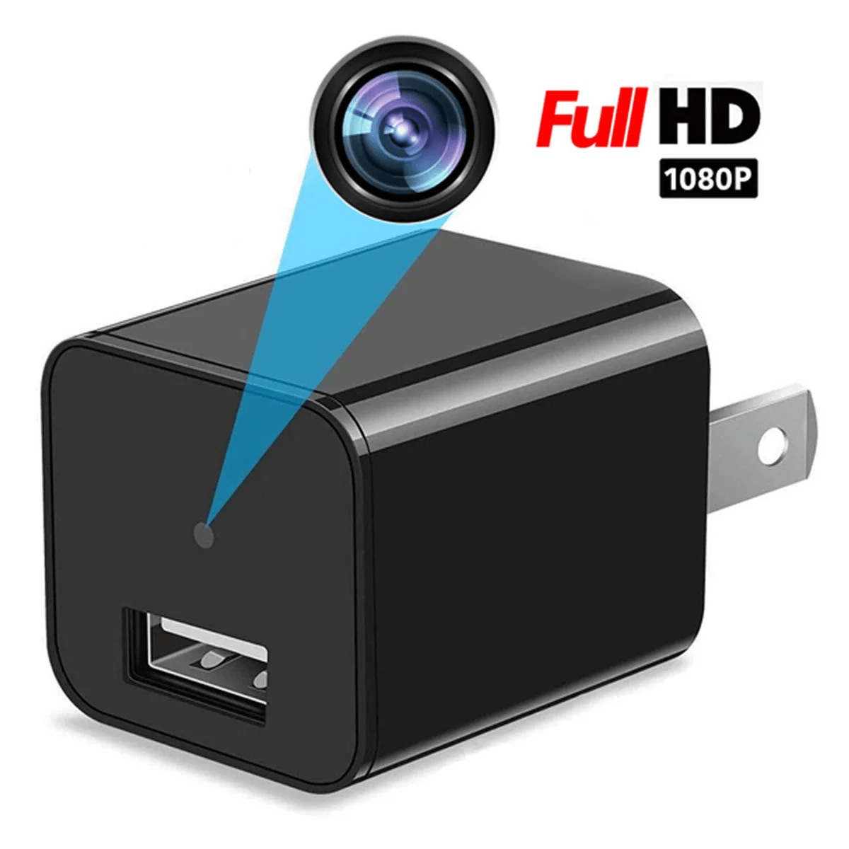 1080P HD WiFi streamování + nahrávání aktivované pohybem USB nástěnná nabíječka skrytá kamera | Fervei