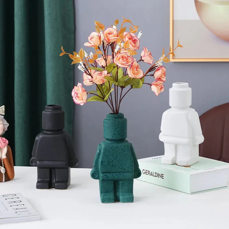 Lego Inspired Body Vase With Cute Charm For Home Decor Today