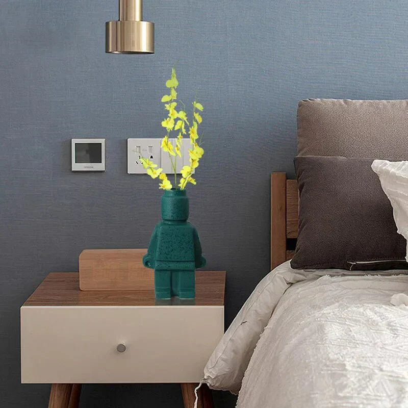 Lego Inspired Body Vase With Cute Charm For Home Decor Today