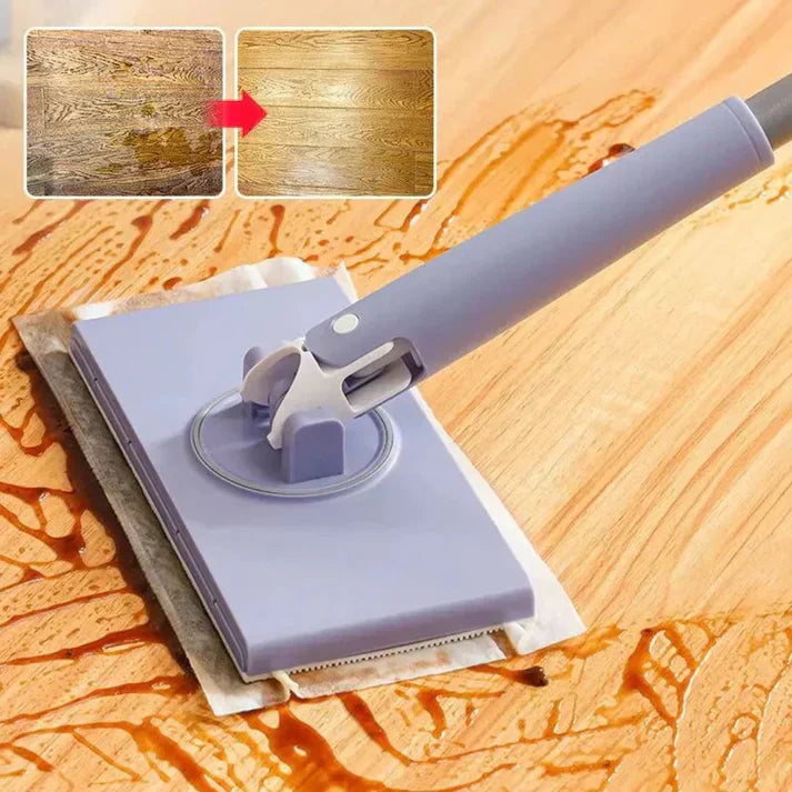 Mop plat cu rotație de 360 de grade și sistem de schimbare a lavetei fără atingere