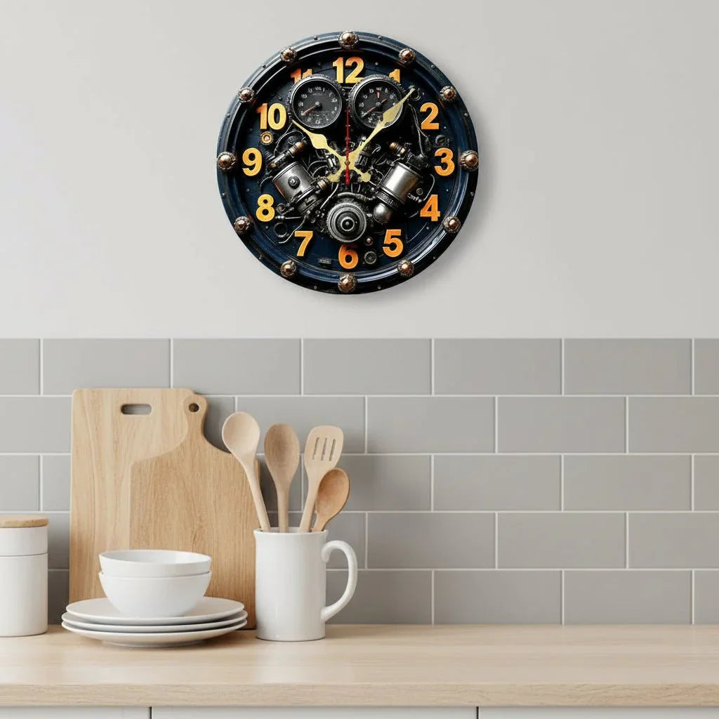 SCANDI QUIETRA Quiet Wooden Wall Clock For Home And Office Decor