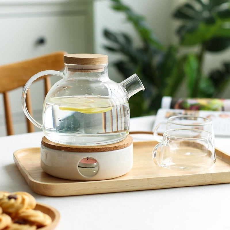 Scandinavian Style Glass Tea Set For Home Tea Service And Gatherings