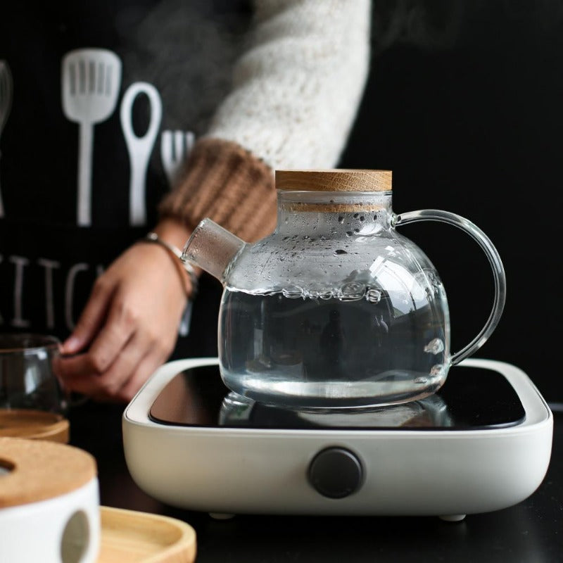 Scandinavian Style Glass Tea Set For Home Tea Service And Gatherings