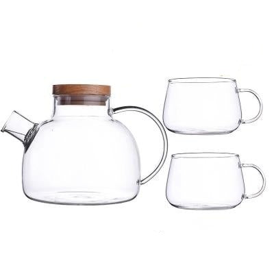 Scandinavian Style Glass Tea Set For Home Tea Service And Gatherings
