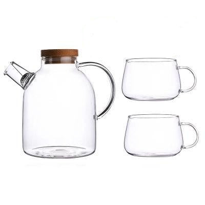 Scandinavian Style Glass Tea Set For Home Tea Service And Gatherings