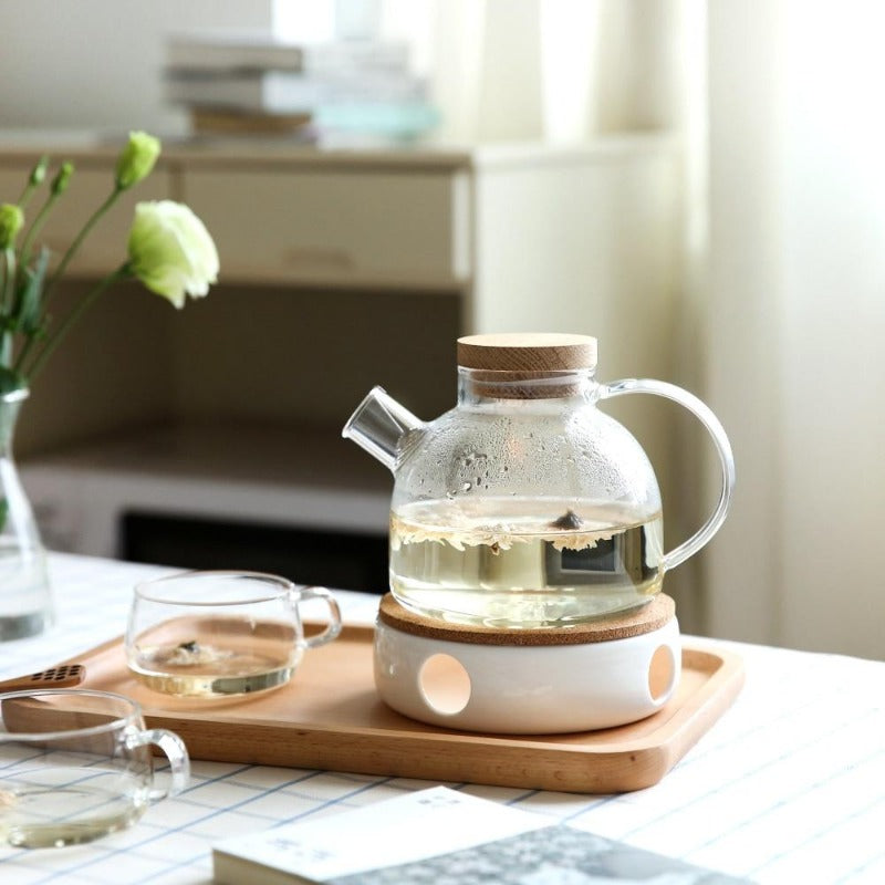 Scandinavian Style Glass Tea Set For Home Tea Service And Gatherings