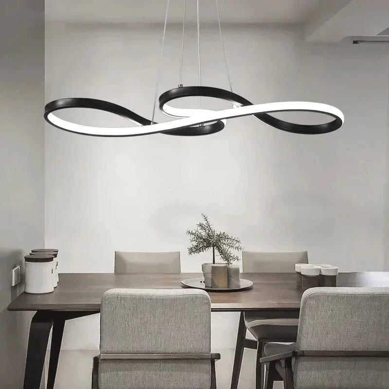 Alumínium LED gyűrű alakú függeszték lámpa, távirányítóval állítható fényerővel, modern étkezői lámpa