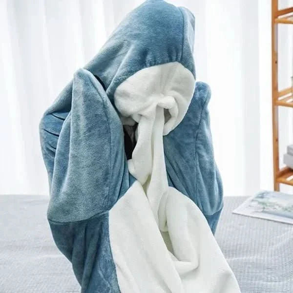 Sharkbuddy Cozy Shark -haalari kaikille ikäryhmille, erittäin pehmeä mukavuus