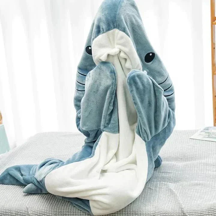Sharkbuddy Cozy Shark -haalari kaikille ikäryhmille, erittäin pehmeä mukavuus