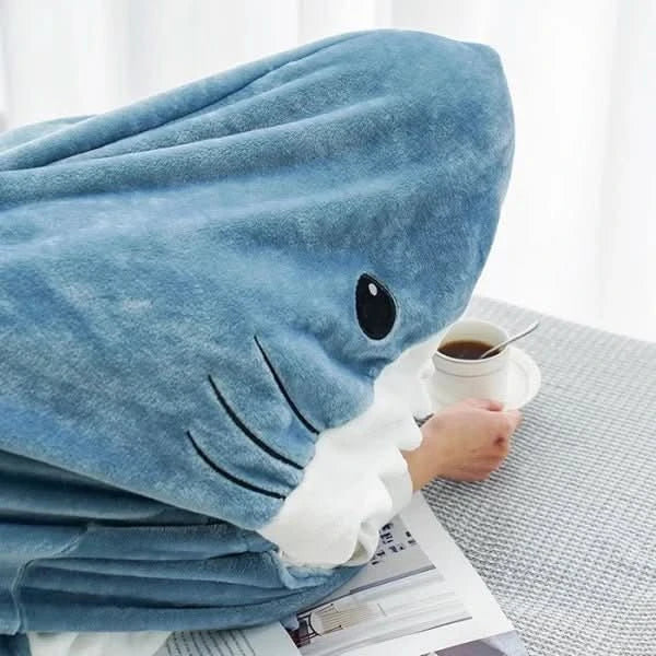 Sharkbuddy Cozy Shark -haalari kaikille ikäryhmille, erittäin pehmeä mukavuus