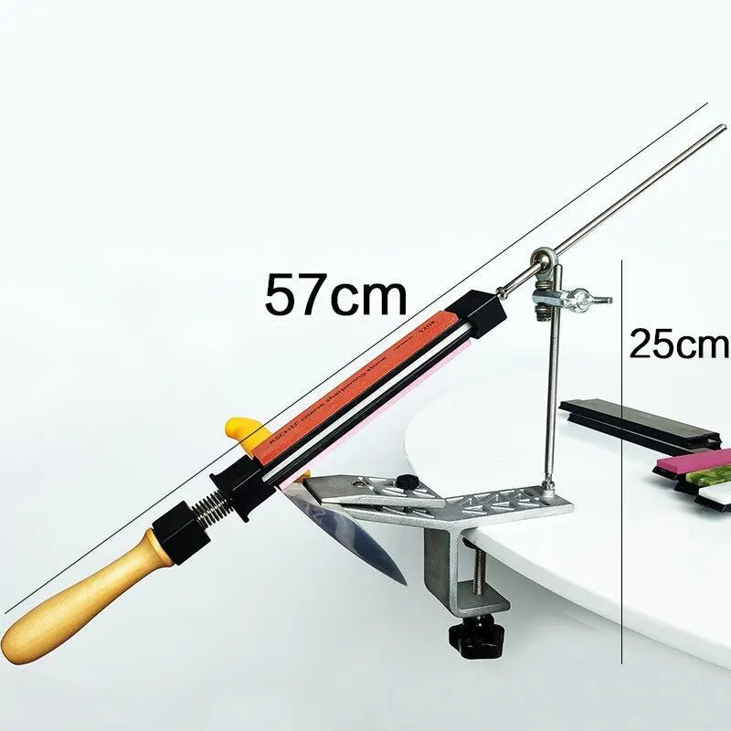 Aiguiseur de couteaux SHARPLINE avec pince rotative réglable pour toutes les lames