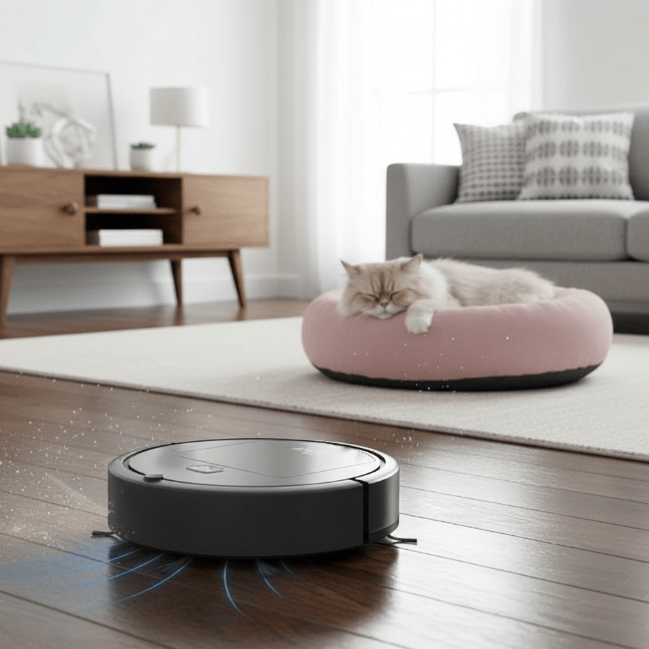 SilentDust rengøringsrobot med stille drift og HEPA-filtrering