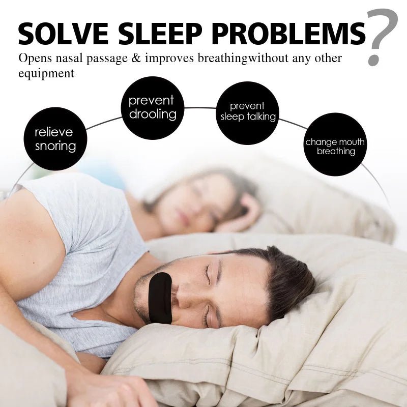 SNOOZETAPE sada náplastí na ústa pro dýchání nosem a snížení chrápání
