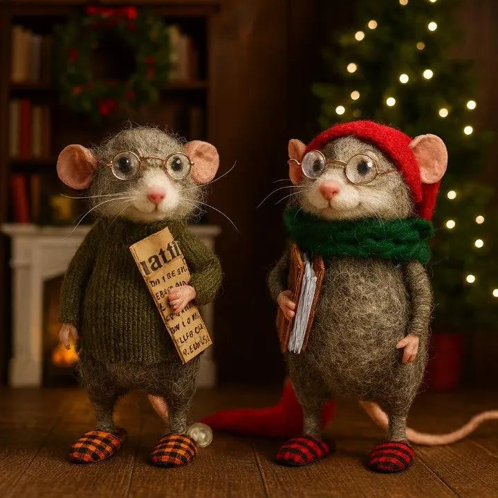 Enfeites de Rato em Feltro SNUGMICE para Iluminar a Sua Casa