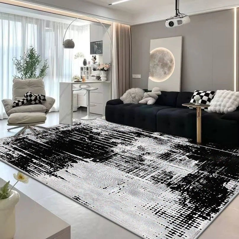 Softly Roomly Plush Carpet With Abstract Flannel Pattern For Cozy Homes