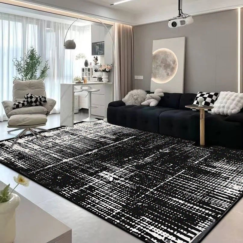 Softly Roomly Plush Carpet With Abstract Flannel Pattern For Cozy Homes