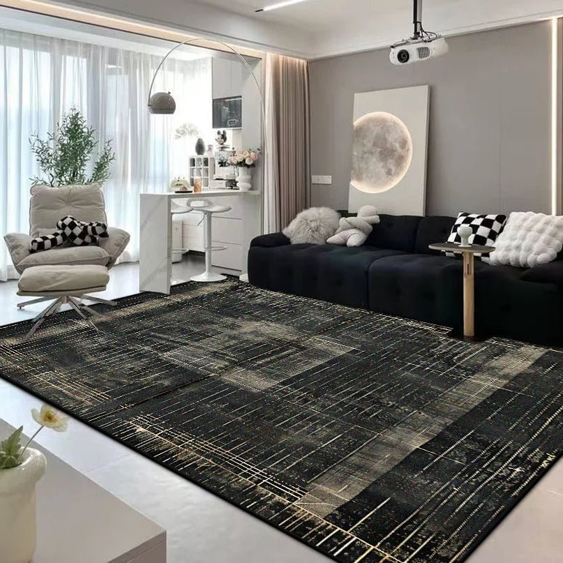 Softly Roomly Plush Carpet With Abstract Flannel Pattern For Cozy Homes