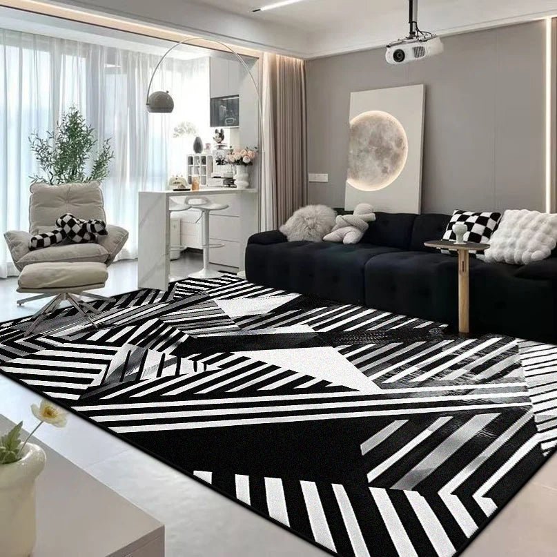 Softly Roomly Plush Carpet With Abstract Flannel Pattern For Cozy Homes