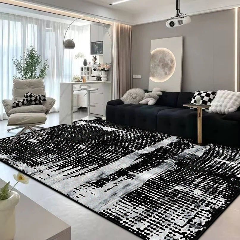 Softly Roomly Plush Carpet With Abstract Flannel Pattern For Cozy Homes