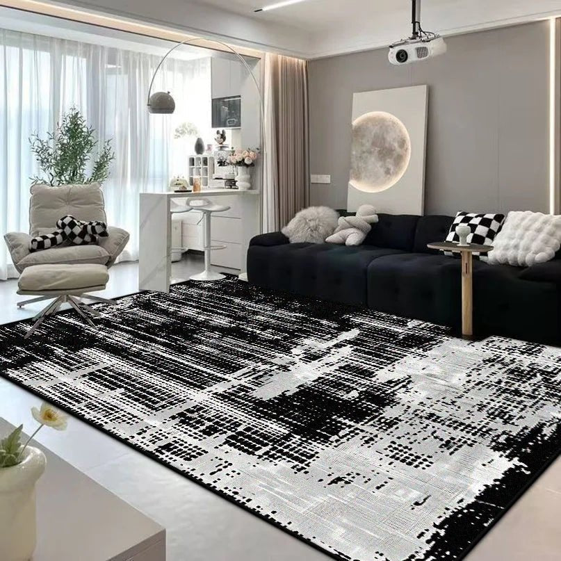 Softly Roomly Plush Carpet With Abstract Flannel Pattern For Cozy Homes