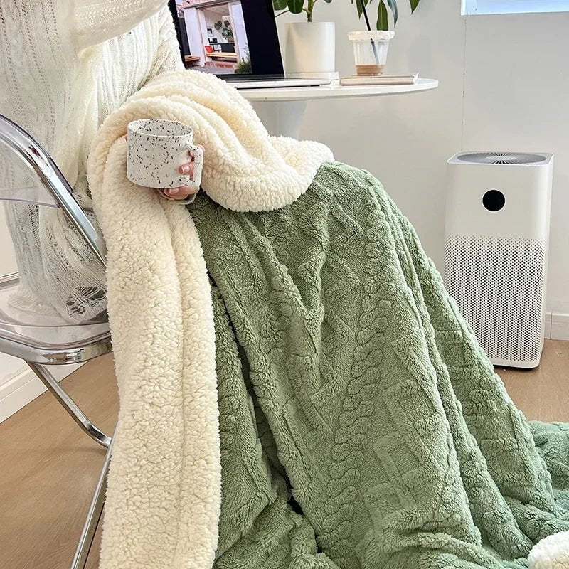 SOFTVELA Coperta Morbida con Lana Morbida per il Comfort di Casa e Ufficio
