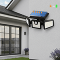 Éclairage mural solaire de sécurité SOLARMAX avec trois têtes rotatives