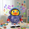 Hračka Spacewaddle Baby tančící kachnička se světly a hudbou