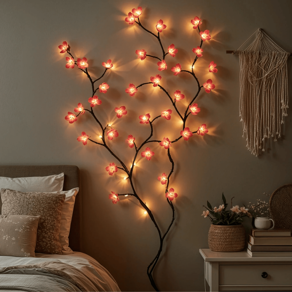 SPARKLIA 1,6 m Lichterkette mit warmweißem und rosa Leuchten