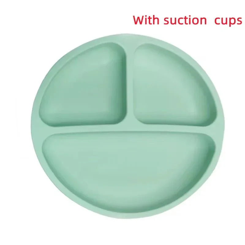 Prato de Silicone Spillstop para Crianças com Base de Sucção Forte