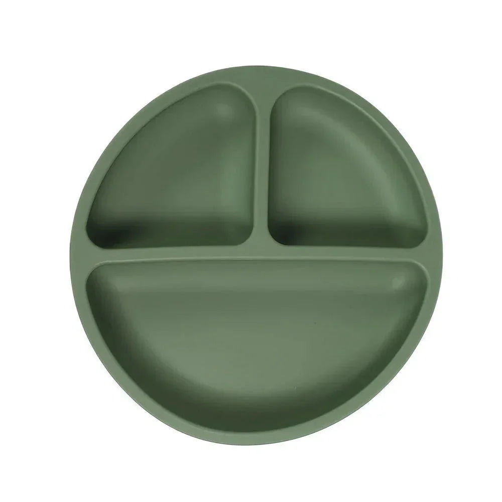 Prato de Silicone Spillstop para Crianças com Base de Sucção Forte