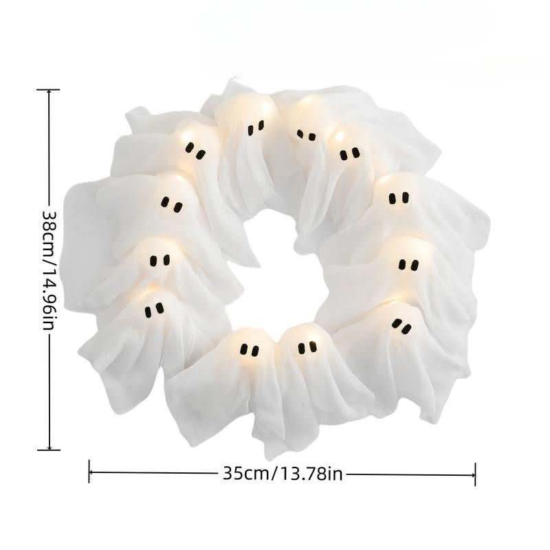 Guirlanda SPOOKGLOW de Fantasmas LED com Doze Espíritos Iluminados