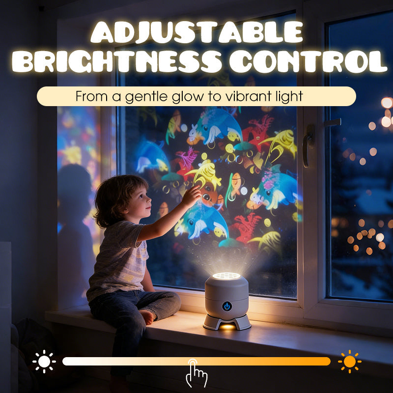 Rotating LED Projector Light for Immersive Room Ambiance