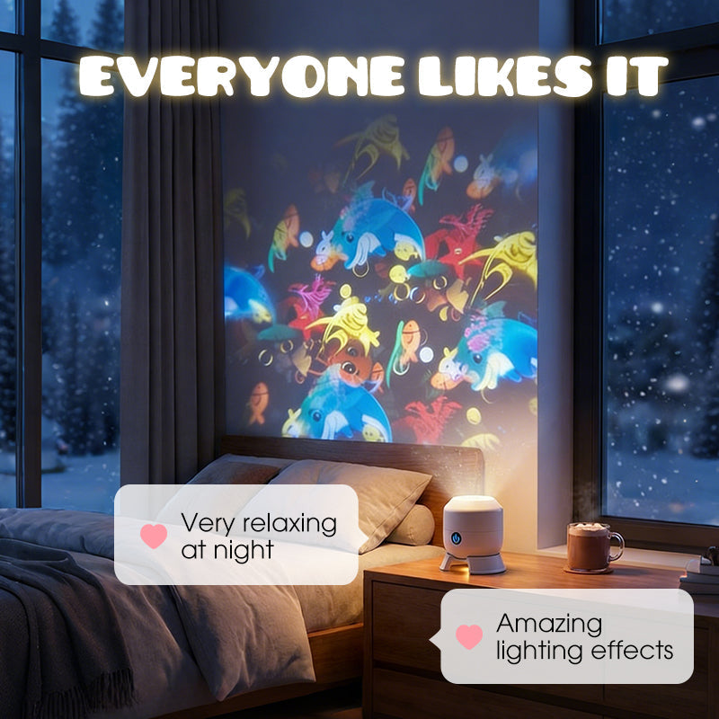 Rotating LED Projector Light for Immersive Room Ambiance