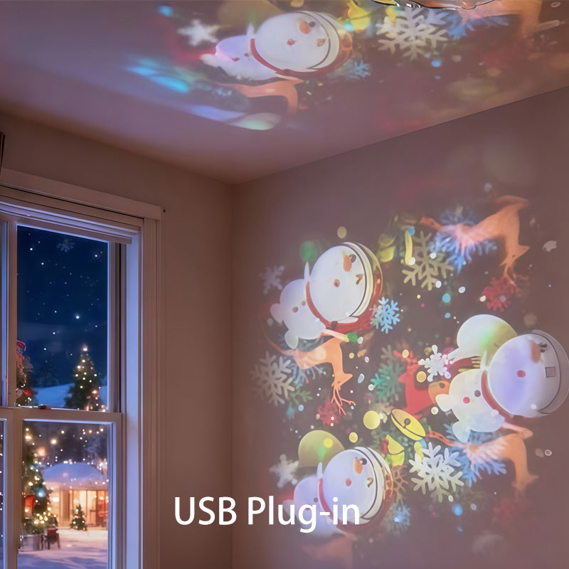 Rotating LED Projector Light for Immersive Room Ambiance
