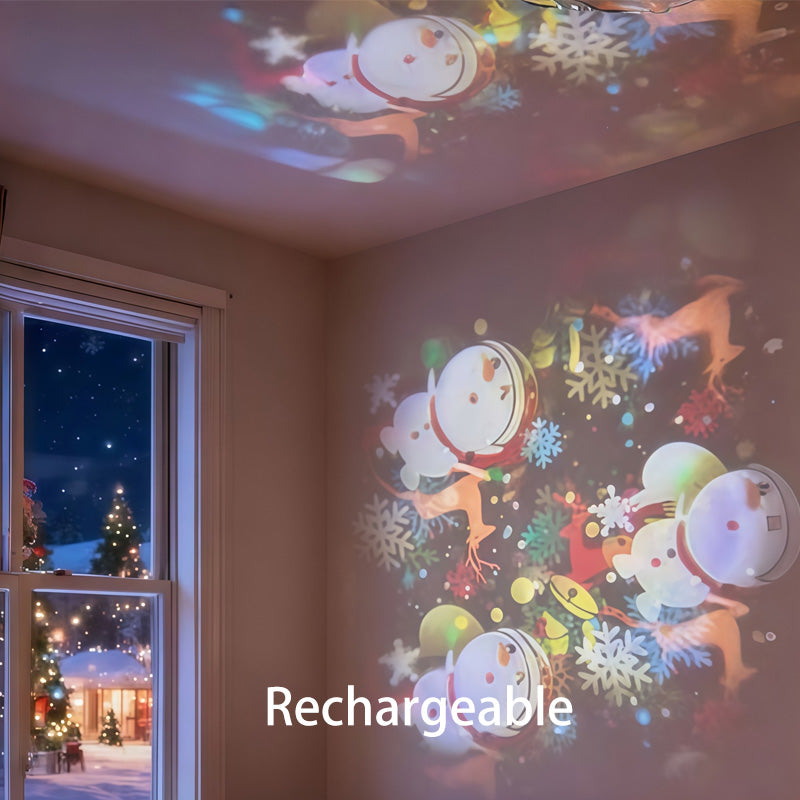 Rotating LED Projector Light for Immersive Room Ambiance