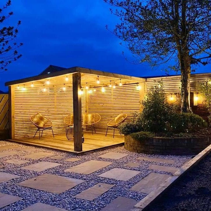 Zware Buiten LED Stekker Sfeerverlichting, Waterdicht Warm Wit