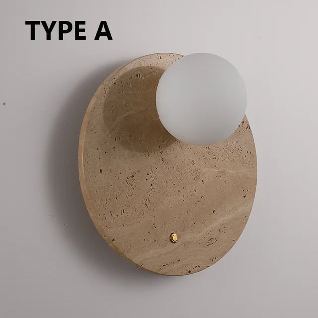 StoneAura Wall Light With Unique Rock Pattern Finish