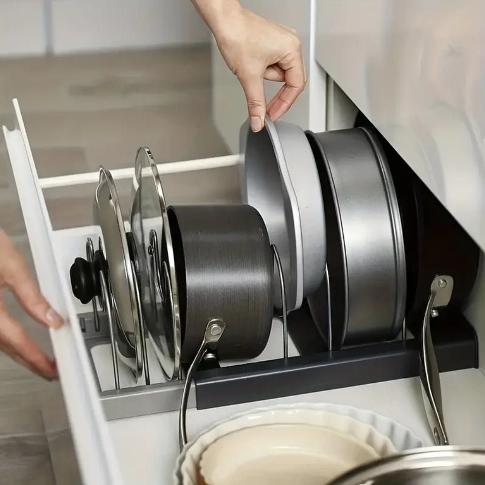 STABLECHEF Sistema Organizador de Cozinha Ajustável com Pegada Firme