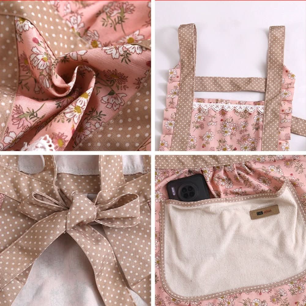 Zástěra StainShield Floral pro úplné pokrytí v kuchyni
