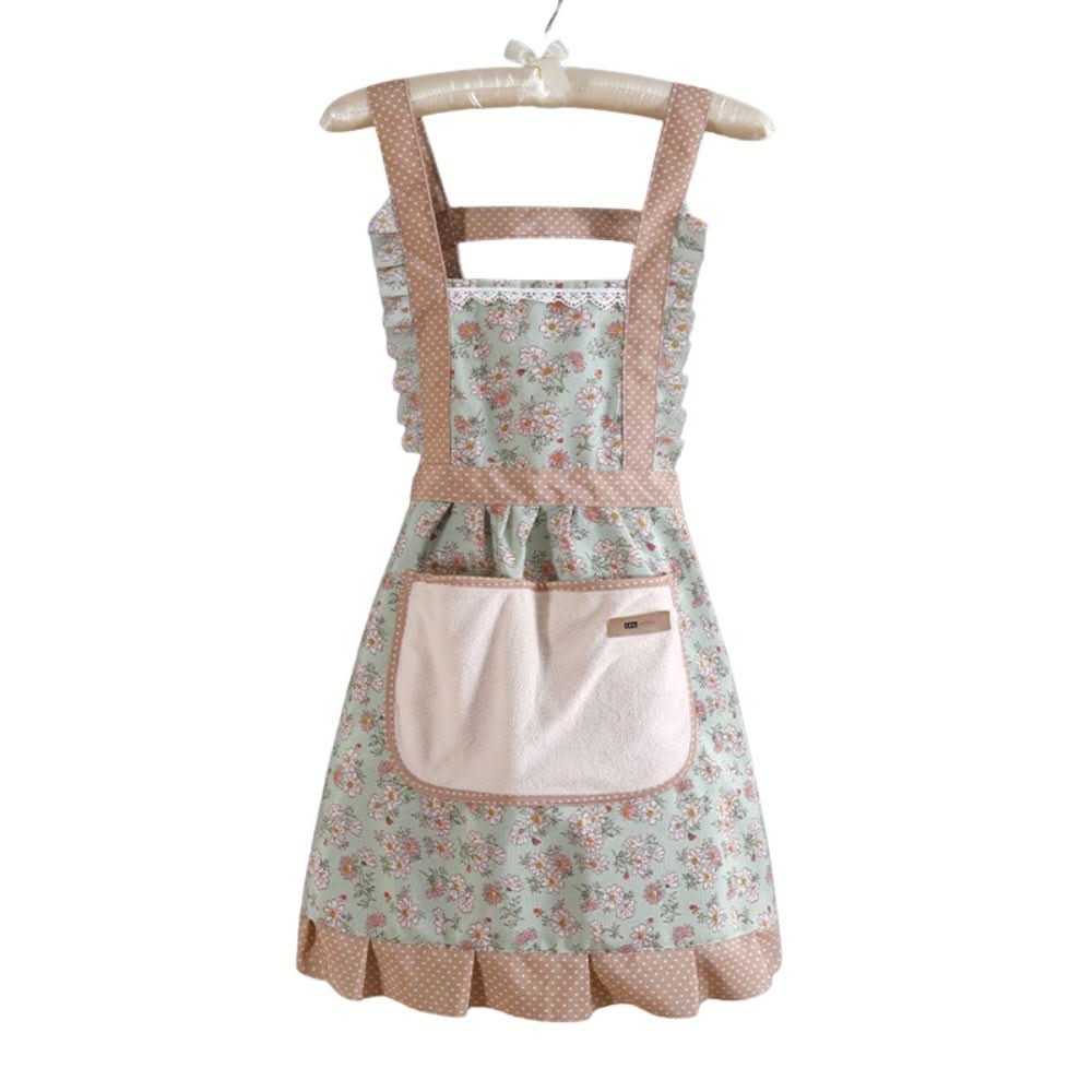 Zástěra StainShield Floral pro úplné pokrytí v kuchyni