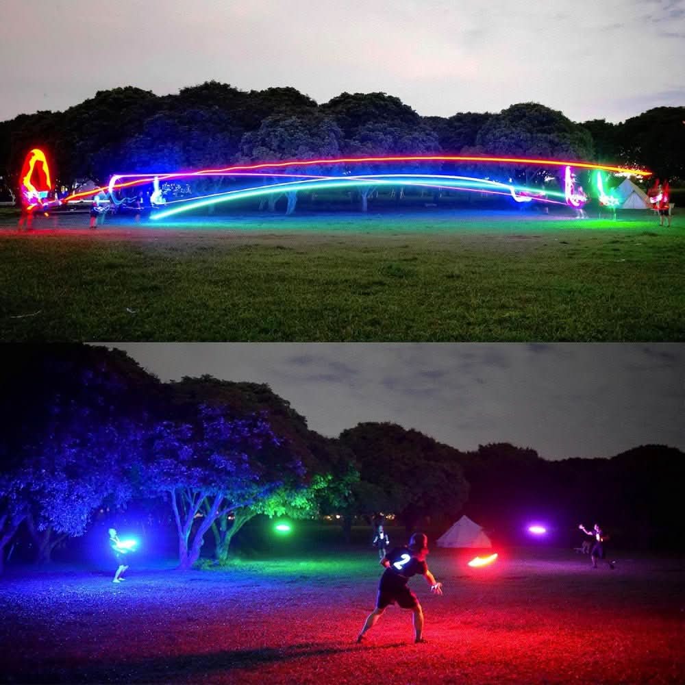 Starspin LED frisbee Zábava venku za soumraku
