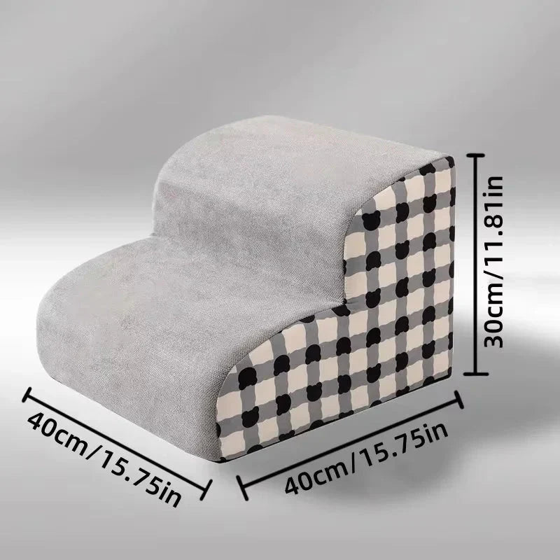 Gradini in schiuma SteadyPaw per cani con base antiscivolo per un facile accesso al letto