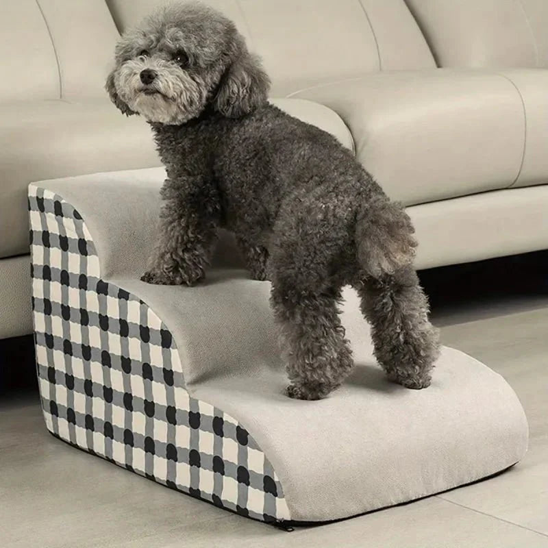Gradini in schiuma SteadyPaw per cani con base antiscivolo per un facile accesso al letto