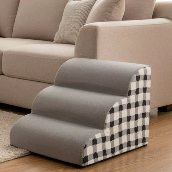 Gradini in schiuma SteadyPaw per cani con base antiscivolo per un facile accesso al letto