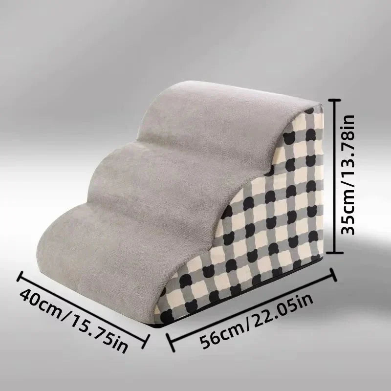 Gradini in schiuma SteadyPaw per cani con base antiscivolo per un facile accesso al letto
