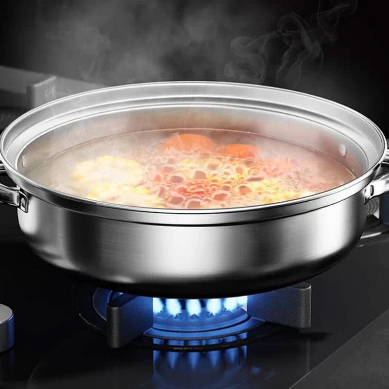 SteamPro dreistufiger Dampfgarer aus Edelstahl mit Glasdeckel
