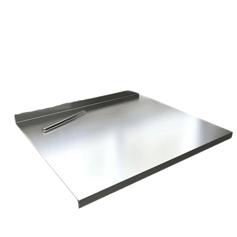 Tagliere in acciaio inossidabile Steelcut Pro con base antiscivolo e bordo integrato