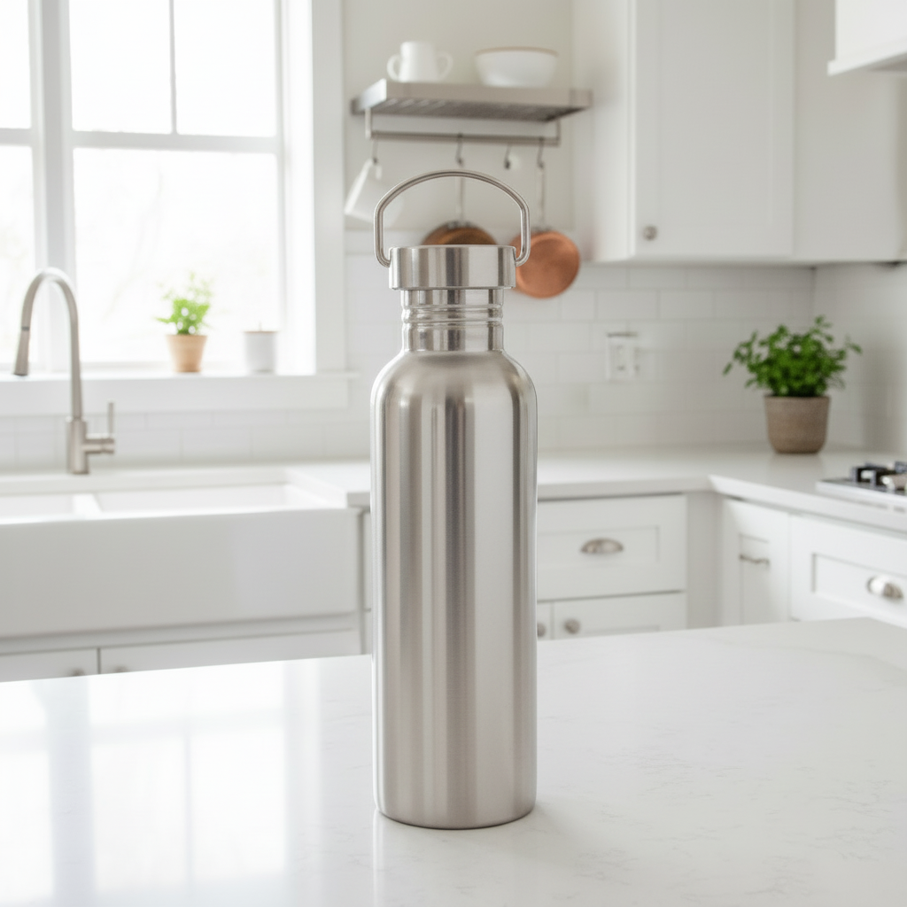 SteelFlow 1000ml Water Bottle Stainless Steel Construction