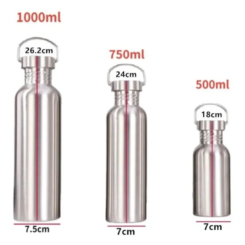 SteelFlow 1000ml Water Bottle Stainless Steel Construction