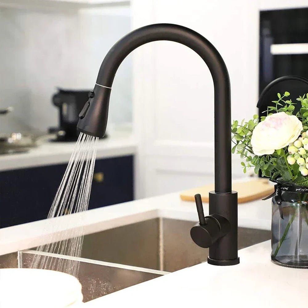STEELLINE Tall-Arc Pull-Out Kitchen Faucet Minimalist Design